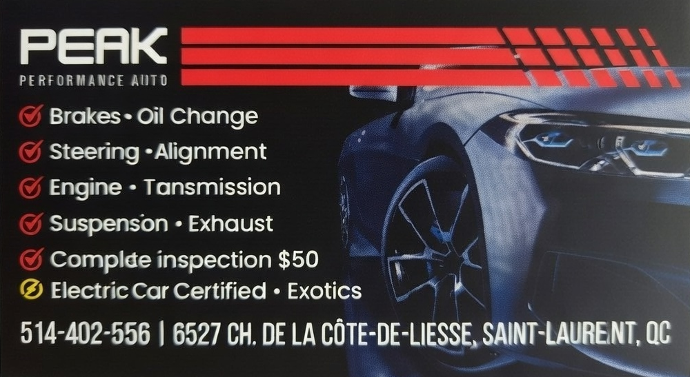 PEAK PERFORMANCE AUTO | گاراژ سنت لوران